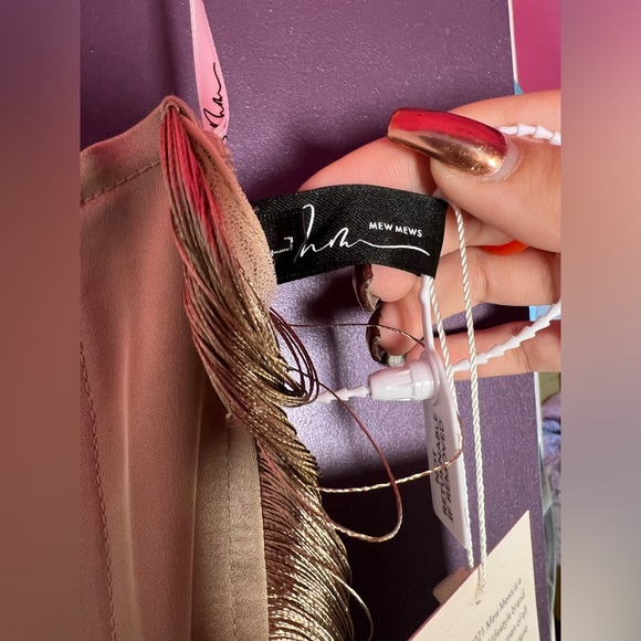 Halterneck Fringe Mini Dress In Olive — Large - Picture 7 of 9